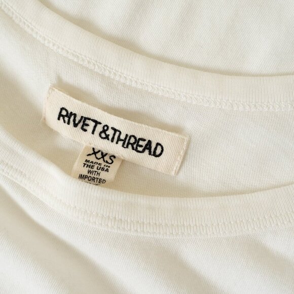 ✨ Madewell Rivet & Thread Oversized Graphic Tee "All Day Drama" Made in USA - Picture 5 of 9